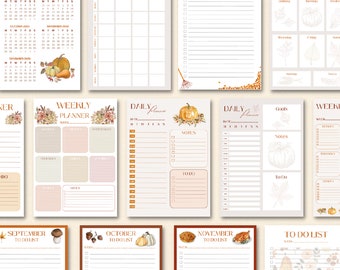 Autumn Weekly Planner Printable - Etsy
