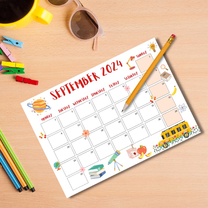 Full Year Calendar 2025. Cute Printable Calendar From January to
