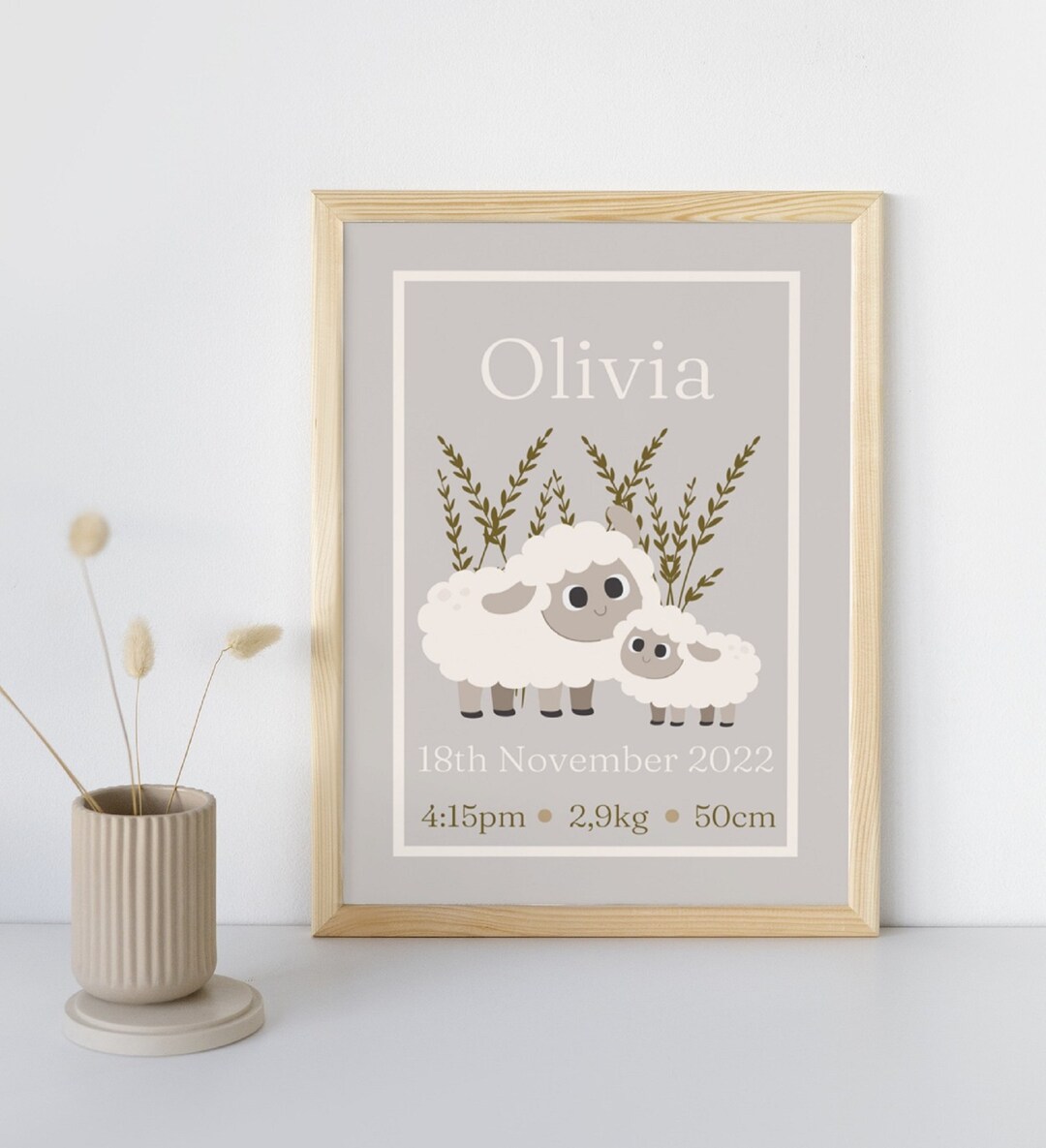 Baby Birth Printable Info. Newborn Customizable Poster. Board Template ...