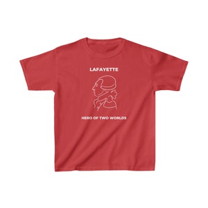 Marquis de Lafayette - Kids Heavy Cotton Tee - Line Design
