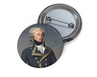 Einzelverkauf - Marquis de Lafayette Knopf - Klassisches Portrait von Lafayette