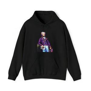 Marquis de Lafayette Wap Art Unisex Heavy Blend Hooded Sweatshirt - Lafayette, Washington, Hamilton, Bicentennial, History, America