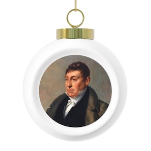 Lafayette Christmas Ball Ornament - Marquis de Lafayette 1820&#39;s Portrait, Decoration, Holidays, History