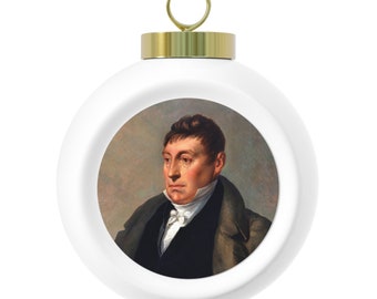 Lafayette Christmas Ball Ornament - Marquis de Lafayette 1820's Portrait, Decoration, Holidays, History