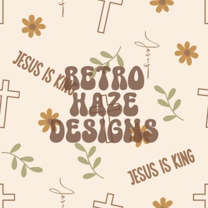 Seamless Pattern, Faith, Jesus Is King, Christian Pattern, Repeating Digital File for Fabric Sublimation and Stationary Use