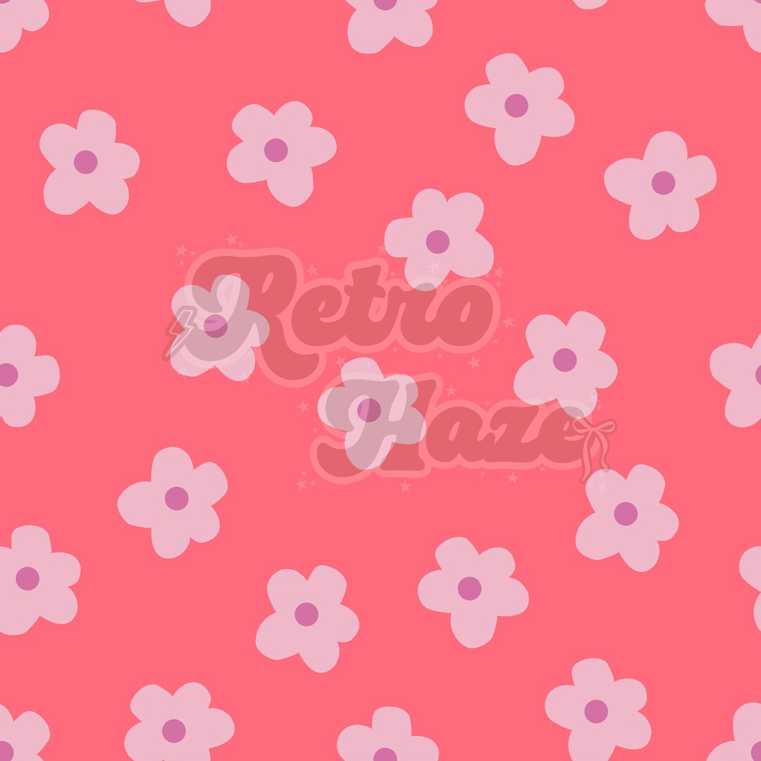 Retro Seamless Pattern | Daisy Flowers | Digital Design for Fabric ...