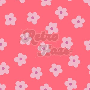 Retro Seamless Pattern | Daisy Flowers | Digital Design for Fabric ...