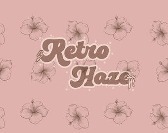 Patrón sin costuras de flores de hibisco rosa / Diseño digital / Para telas y manualidades