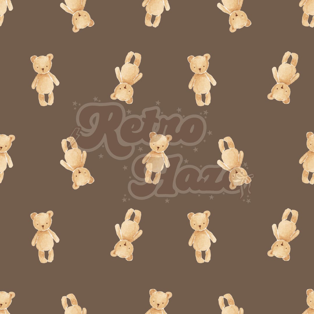 Teddy Bear Seamless Pattern | Digital File for Fabric and Crafts - Etsy