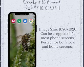 Bee Smartphone Wallpaper - Home Screen - Lock Screen - Digital Background - Bees Aesthetic Photo