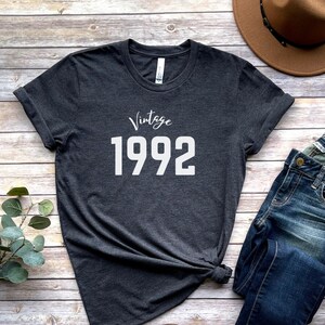 Vintage 1992 Shirt for Birthday Gift - Men&#39;s and Women&#39;s Birthday T-Shirt, Perfect for Friends, Loved Ones,and events. 1992 Birthday Gift!