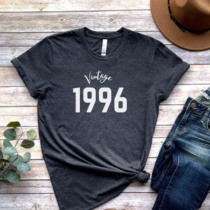 Vintage 1996 Shirt for Birthday Gift - Men&#39;s and Women&#39;s Birthday T-Shirt, Perfect for Friends, Loved Ones,and events. 1996 Birthday Gift!