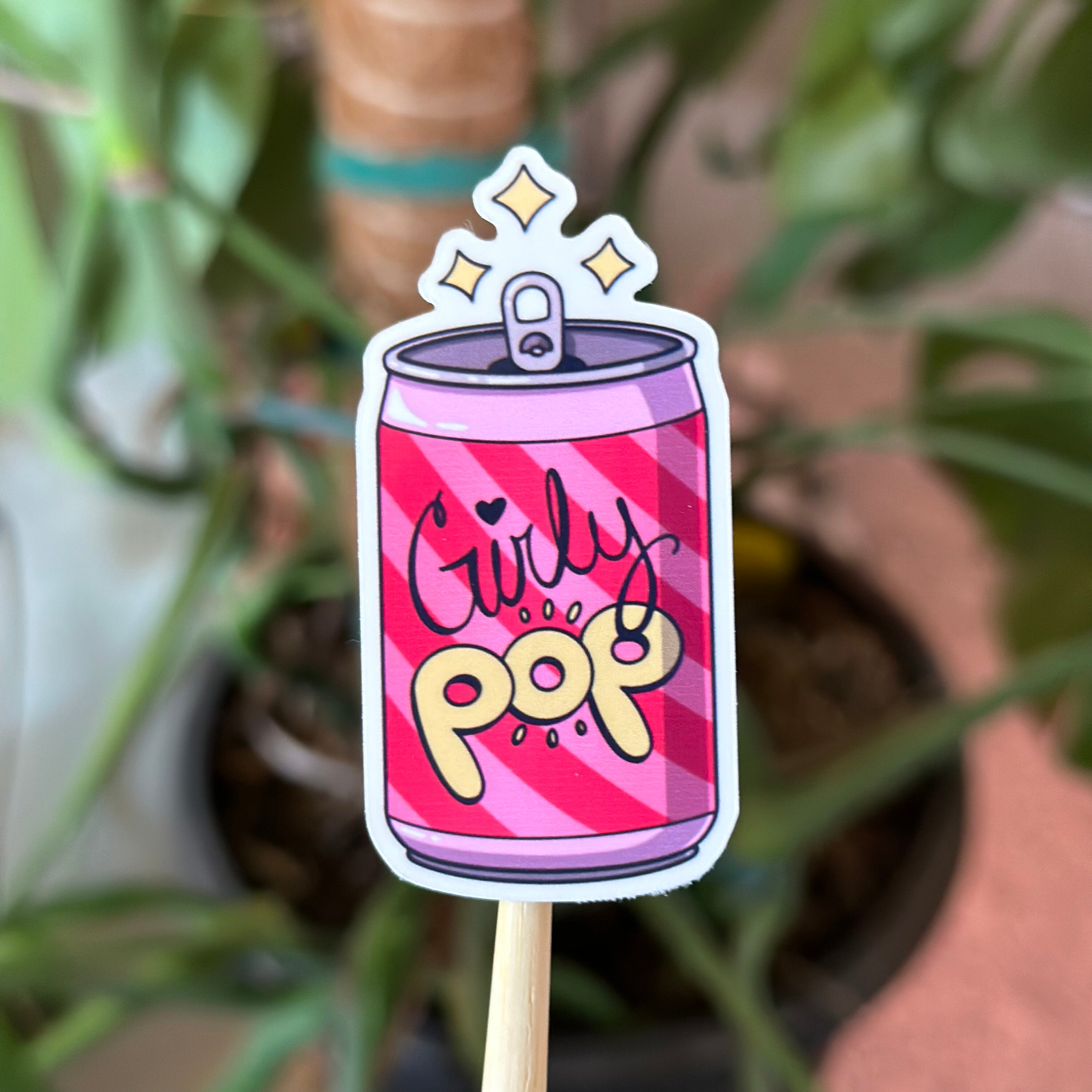 Girly Pop Glitter Sticker