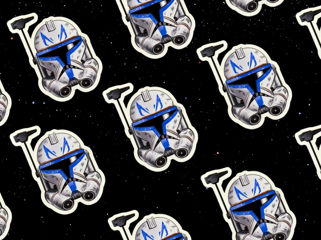 Captain Rex Sticker | Glossy Waterproof Die Cut Laptop Sticker Decal - Etsy