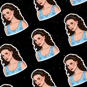 Padme Amidala Sticker | Glossy Waterproof Die Cut Laptop Sticker Decal