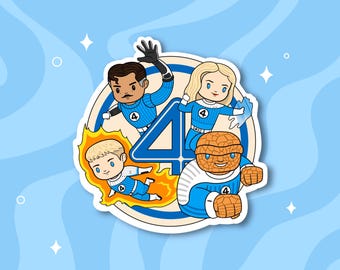 Chibi F4 Sticker | Glossy Waterproof Die Cut Water bottle Decal