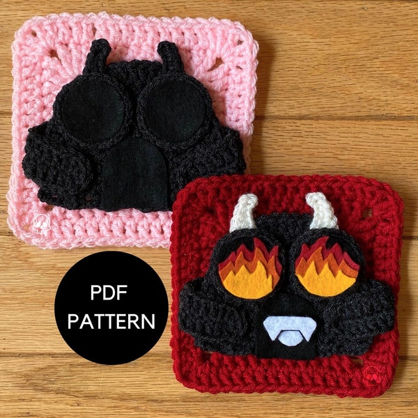 Ghoul Granny Square - Crochet pattern - PDF pattern