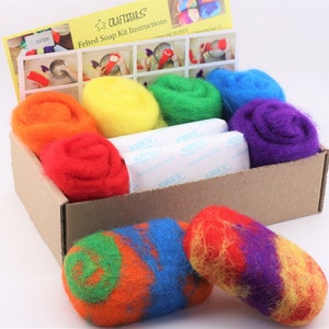 CRAFTSTARS Wet Felting Kit, Learn to Wet Felt, Felted Soap Making Kit