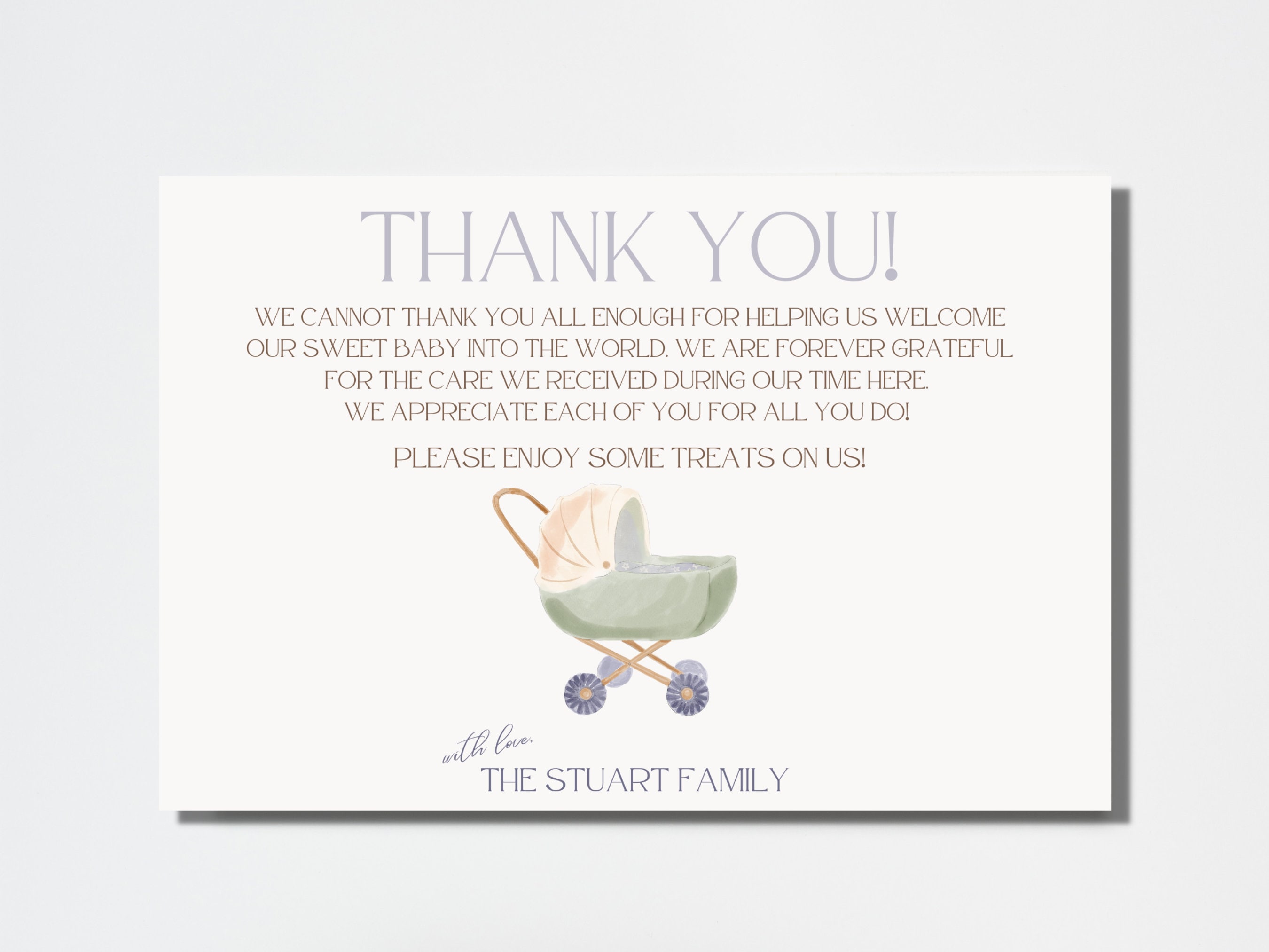 Labor and Delivery/mother Baby/ NICU Nurse Thank You Sign Printable