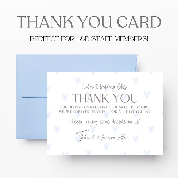 Editable Labor and Delivery/mother Baby/ NICU Nurse Thank You Sign