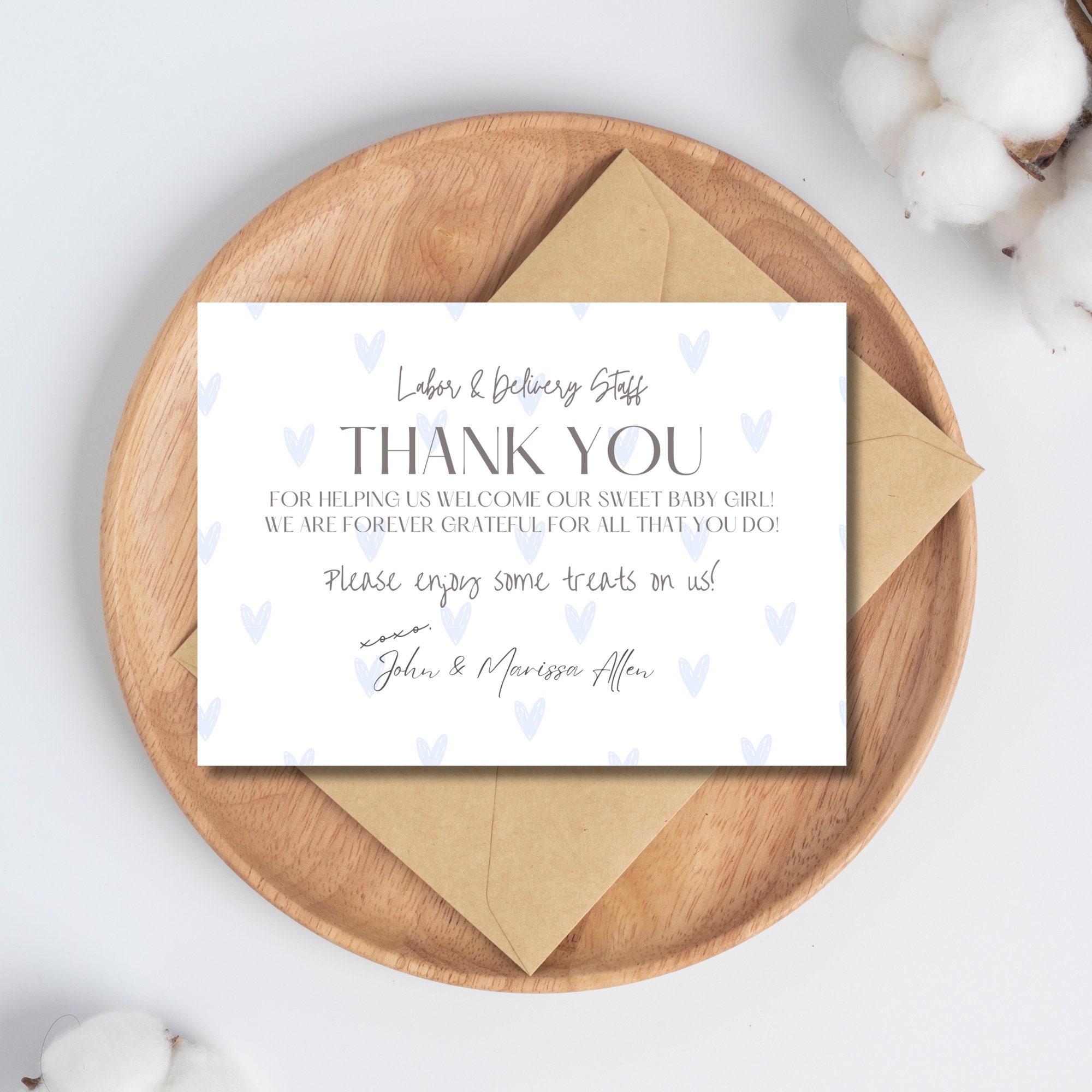 Editable Labor and Delivery/mother Baby/ NICU Nurse Thank You Sign