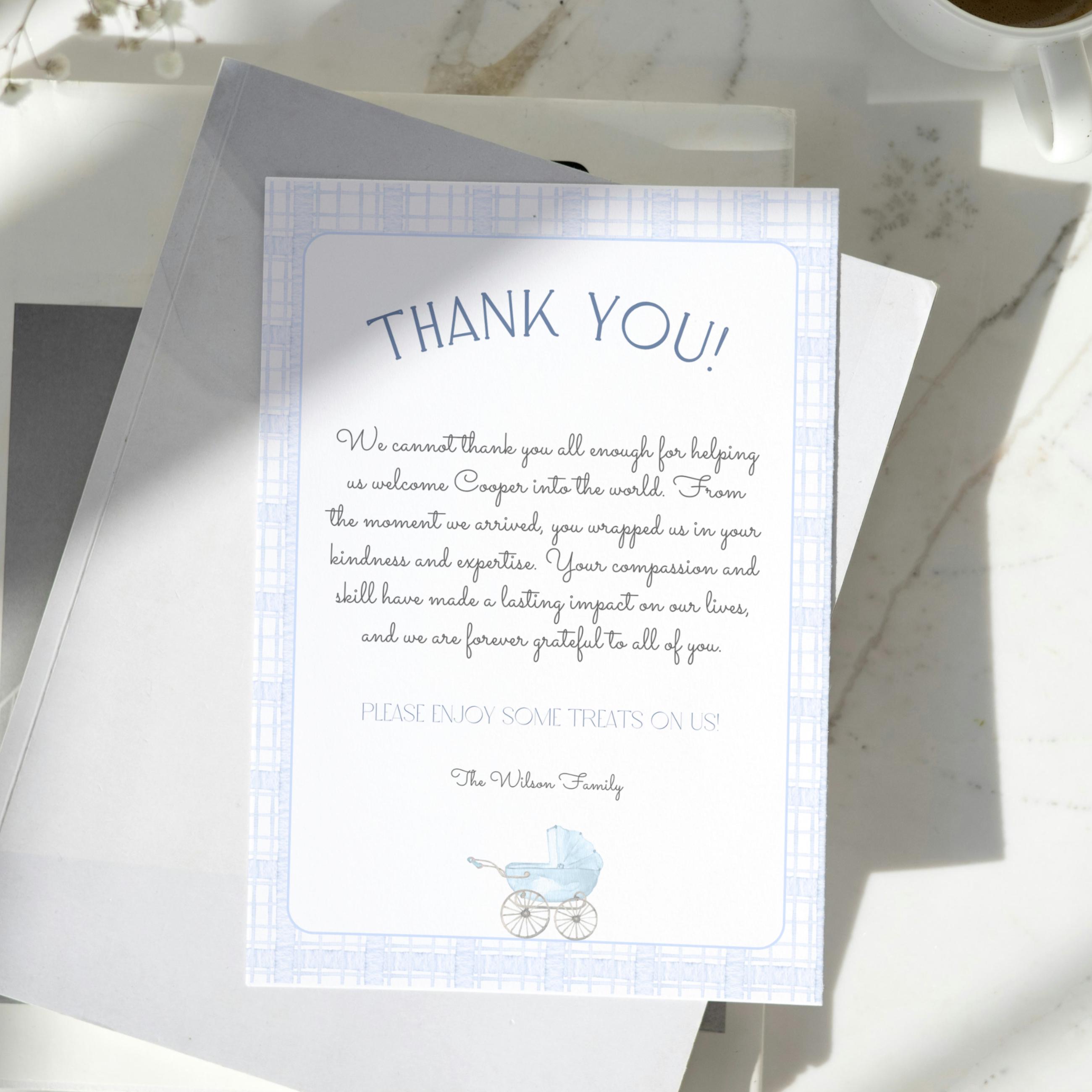 Editable Labor and Delivery,mother Baby, NICU Nurse, Midwife Thank You ...