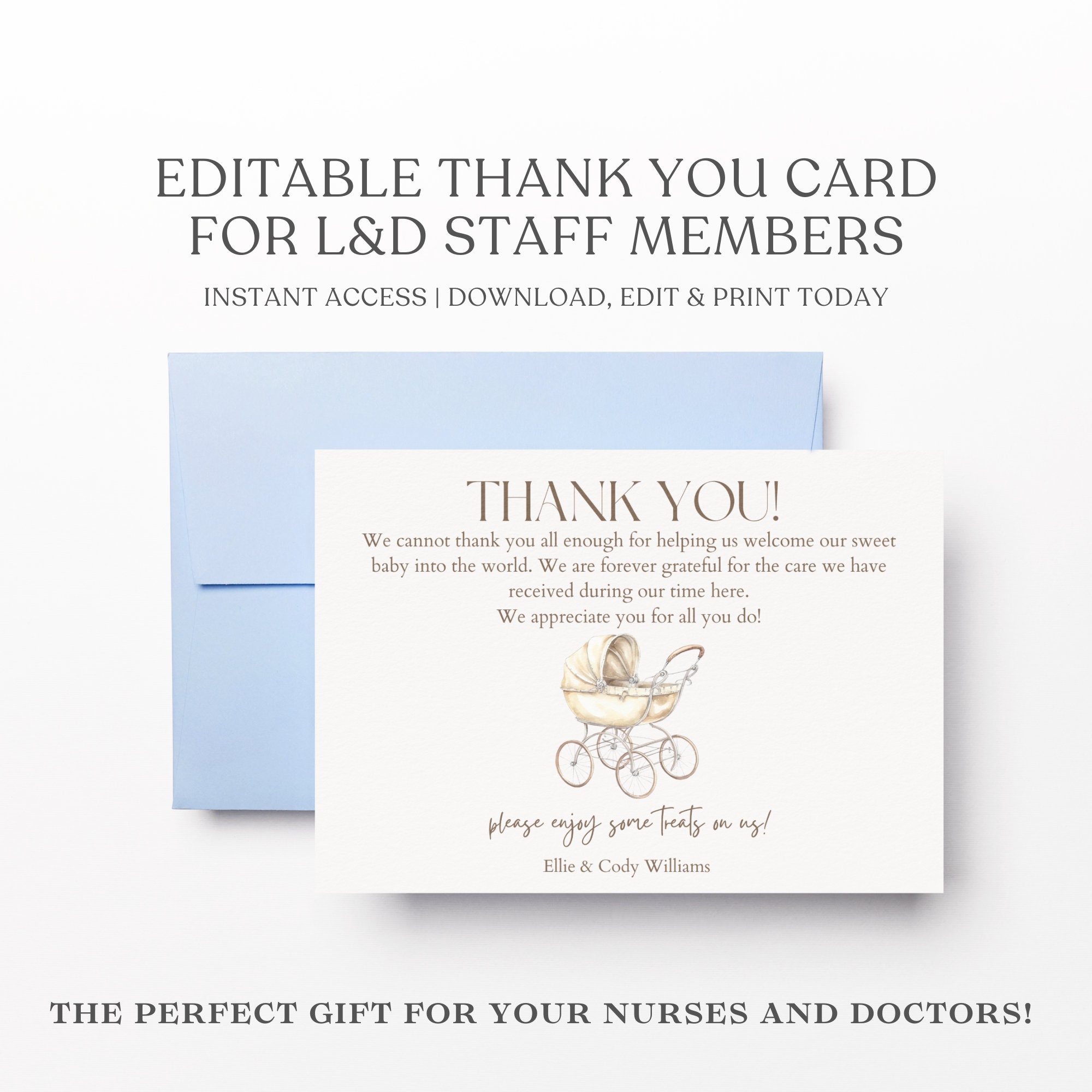 Editable Gender Neutral Labor and Delivery/mother Baby/ NICU Nurse