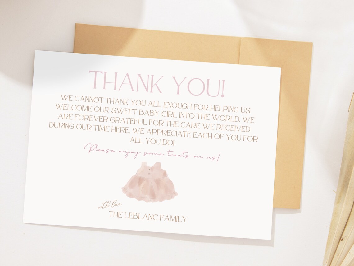 Editable Labor and Delivery/mother Baby/ NICU Nurse Thank You Sign ...