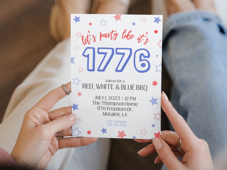 july 4th party invitation template