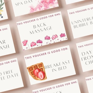Editable Mother&#39;s Day Coupon Book | Coupon Book for MOM!  |  Print as is or edit to your liking | Customize using Canva |  Digital Download