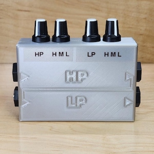 1/4" Passive Dual Filter – High-Pass / Low-Pass / Band-Pass – 3-Position Range, Plastic Enclosure