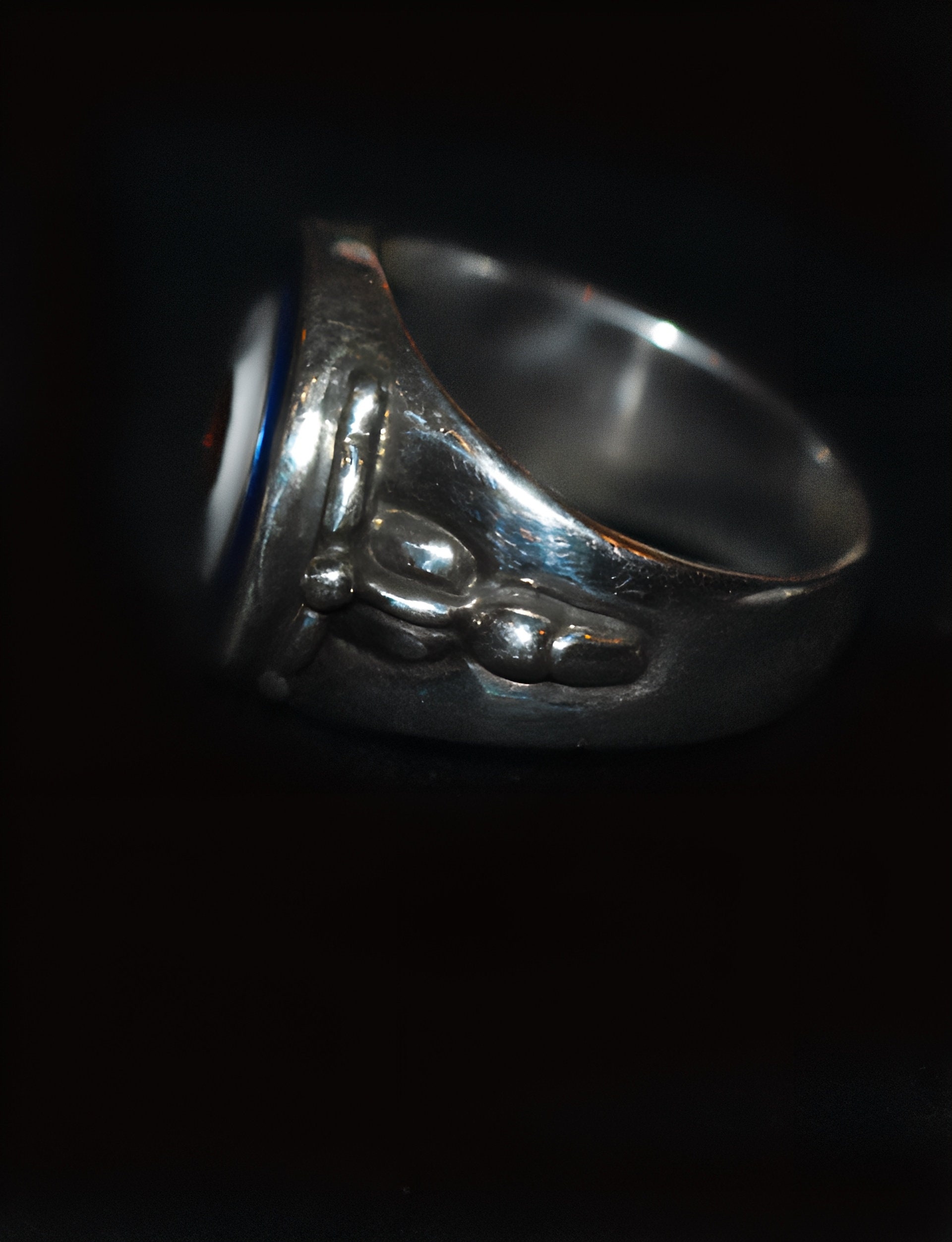 vintage mods ring　ターゲットマーク　リング　モッズ Mod Target Ring With Stones and Scooter and Union Jack Flag