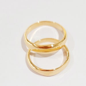 Gold Plated Irregular Ring Set - 2pcs