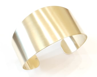 Adjustable Raw Brass Cuff Bracelet Blank - 2pcs
