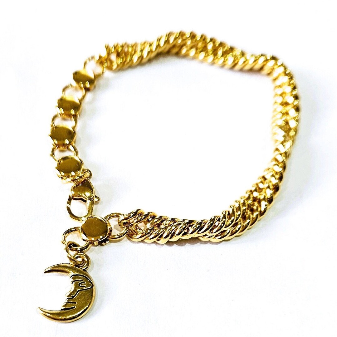 Vintage Iconic Twisted Curb Chain Bracelet in 18kt. Gold Etsy