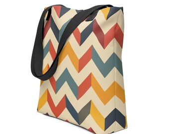 Spacious Stylish Fabric Tote Bag Inspired by Traditional European Motifs