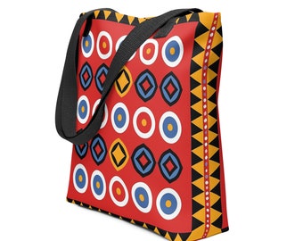 Spacious Stylish Tote Bag Inspired by Traditional European Motifs