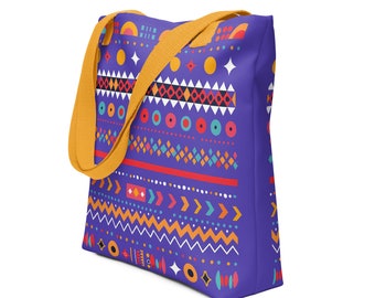 Spacious Stylish Fabric Tote Bag Inspired by Traditional European Motifs