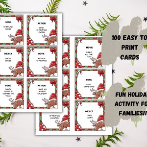 Christmas Charades, Charades, Printable Charades, Printable Christmas ...