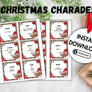 Christmas Charades, Charades, Printable Charades, Printable Christmas ...