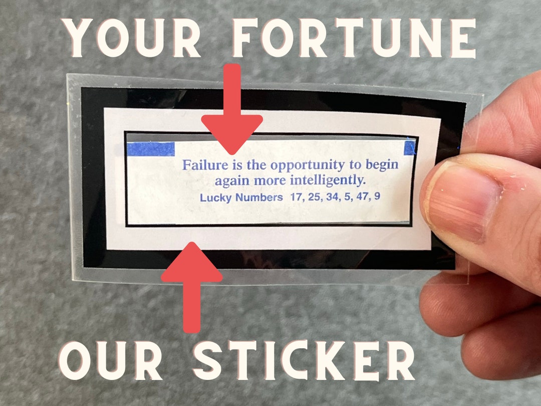 Matte Black Fortune Cookie Frame Sticker - Etsy