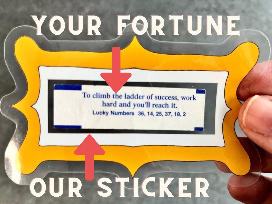 Yellow Matte Fortune Cookie Frame Sticker - Etsy