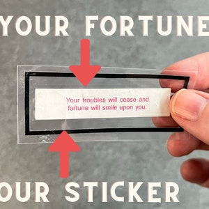 Simple Fortune Cookie Frame Sticker