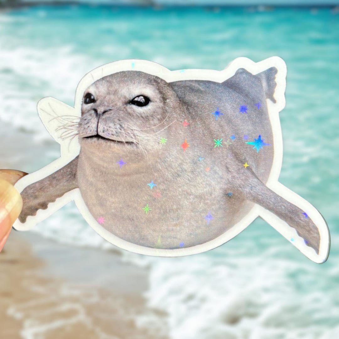 Seal Holographic Sparkle Vinyl Sticker - Etsy
