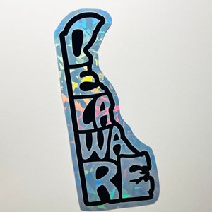 Adesivo In Vinile - Sagoma Dello Stato Del Delaware (DE) Per Auto, Valigia, Muro