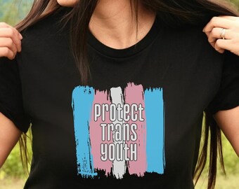 Protect Trans Youth Shirt, Trans Kids T-Shirt, LGBTQ TShirt, Trans Pride Shirt, Support LGBT Tee, Trans Queer Ally, Proud Parent TShirt