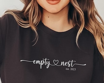 Camiseta para padres con nido vacío, camiseta para padres con nido vacío, camiseta de graduación, regalo del Día de la Madre, regalo del Día del Padre, camiseta personalizada, camiseta para mamá