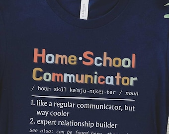 Home School Communicator Shirt for Back to School, Elementary Middle and High School Front Office T-Shirt, Matching Administrator Tees