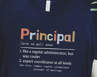Principal Shirt for Back to School, Elementary Middle and High School Front Office T-Shirt, Matching Administrator Tees