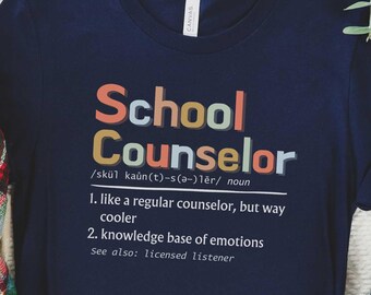 School Counselor Shirt for Back to School, Elementary Middle and High School Front Office T-Shirt, Matching Administrator Tees